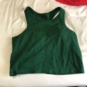 Everglade Green Lululemon Ebb to Street Cropped Tank